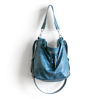 VTG232 | Michele | Vintage Hoop Hobo Double Zip - Medium