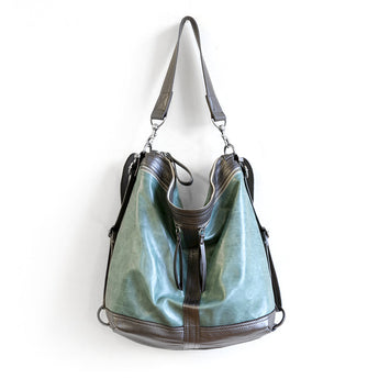 VTG048 | Tracey | Vintage Hoop Hobo Double Zip - Large