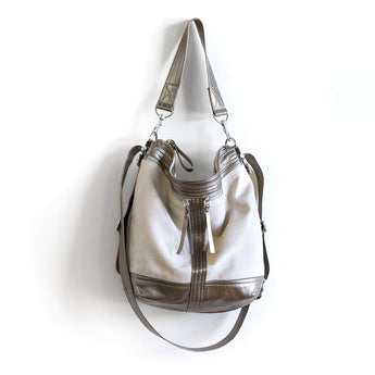 VTG272 | Tracey | Vintage Hoop Hobo Double Zip - Medium