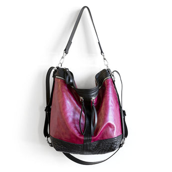 VTG166 | Tracey | Vintage Hoop Hobo Double Zip - Medium
