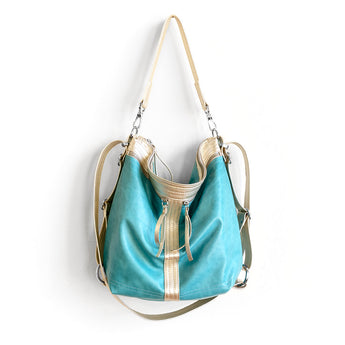 VTG125 | Tracey | Vintage Hoop Hobo Double Zip - Medium
