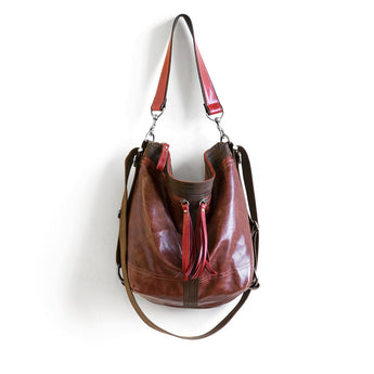 VTG332 | Tracey | Vintage Hoop Hobo Double Zip - Medium