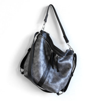 VTG080 | Tracey | Vintage Hoop Hobo Double Zip - Medium