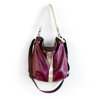 VTG189 | Vicki | Vintage Hoop Hobo Double Zip - Medium