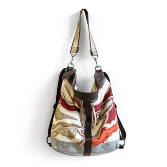 VTG066 | Lianna | In-House Vintage Hoop Hobo Double Zip - Large
