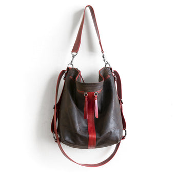 VTG234 | Leigh | Vintage Hoop Hobo Double Zip - Medium