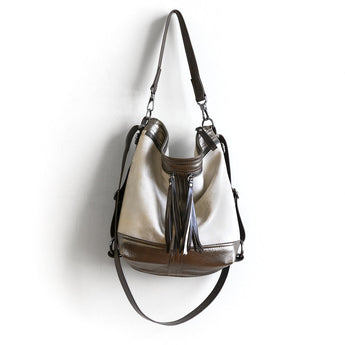 VTG236 | Elizabeth | Vintage Hoop Hobo Double Zip - Medium