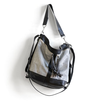 VTG246 | Elizabeth | Vintage Hoop Hobo Double Zip - Medium