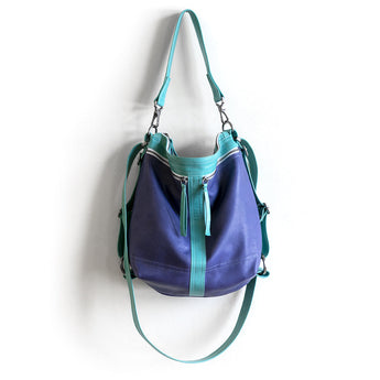 VTG237 | Courtney | Vintage Hoop Hobo Double Zip - Small