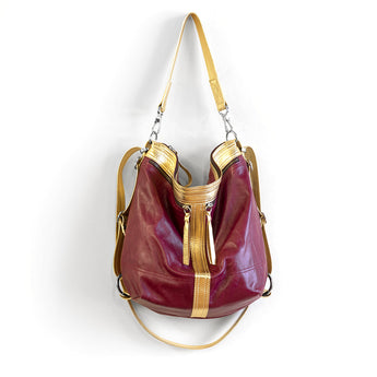VTG242 | Mary Ann | Vintage Hoop Hobo Double Zip - Medium