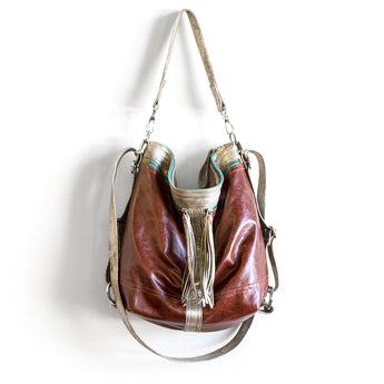 VTG251 | Elizabeth | Vintage Hoop Hobo Double Zip - Medium