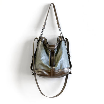 VTG240 | Courtney | Vintage Hoop Hobo Double Zip - Small