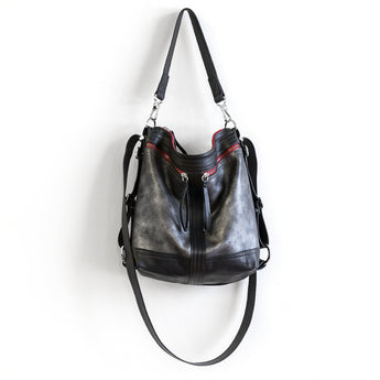 VTG238 | Courtney | Vintage Hoop Hobo Double Zip - Small