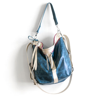 VTG244 | Jeanne | Vintage Hoop Hobo Double Zip - Medium