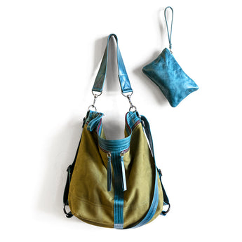 VTG307 | Wendy | Vintage Hoop Hobo Double Zip - Large