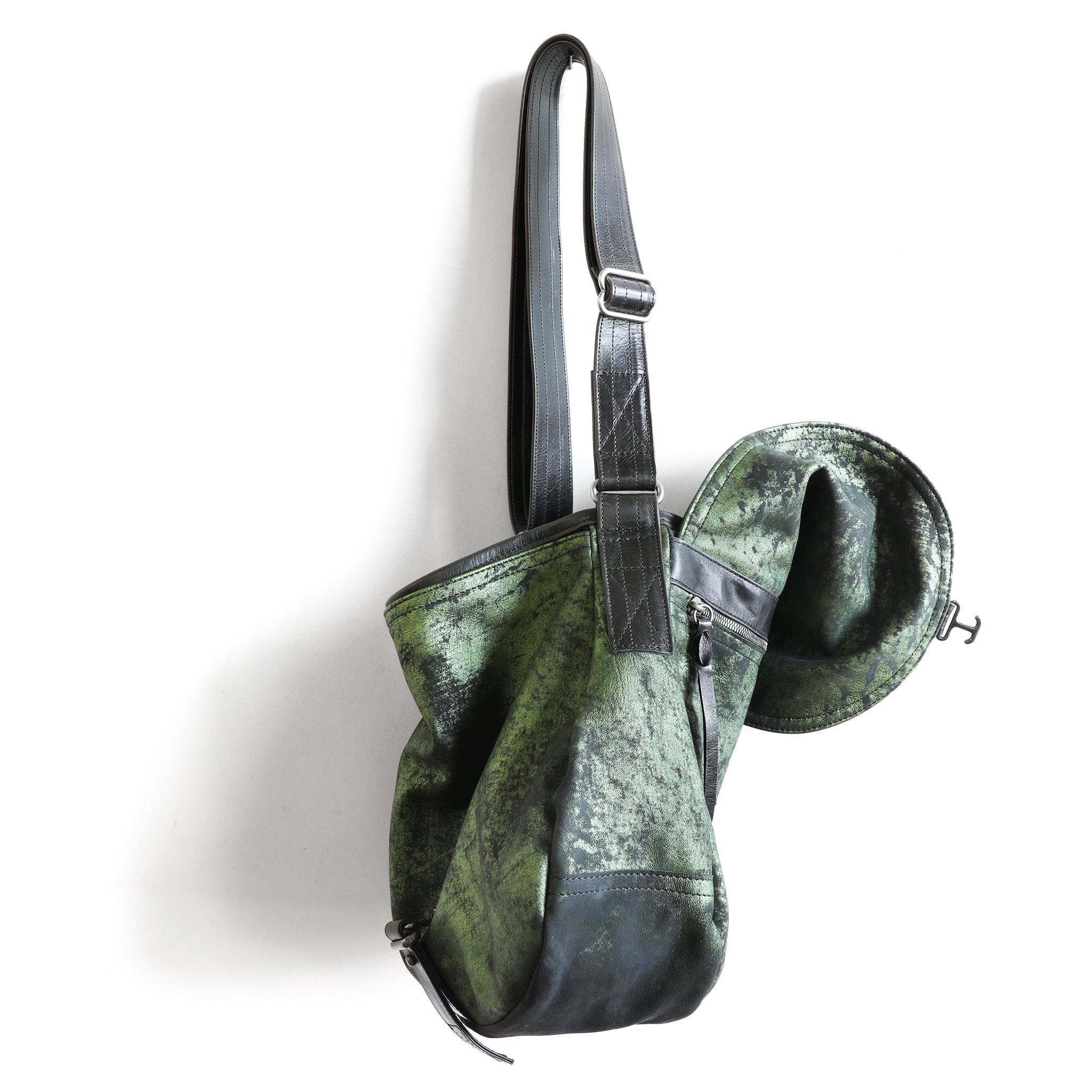 1903 large in brushed tarragon and falcon strap detail