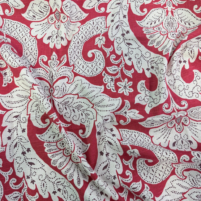 bonnie red block print 