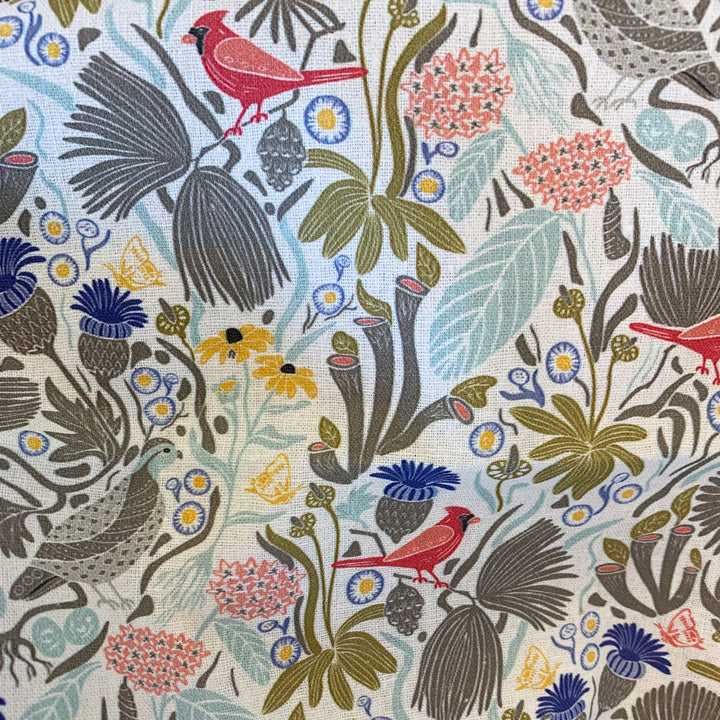 cardinal and thistle | swatch | linen blend