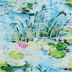 monet water lily | monet dream in blue swatch