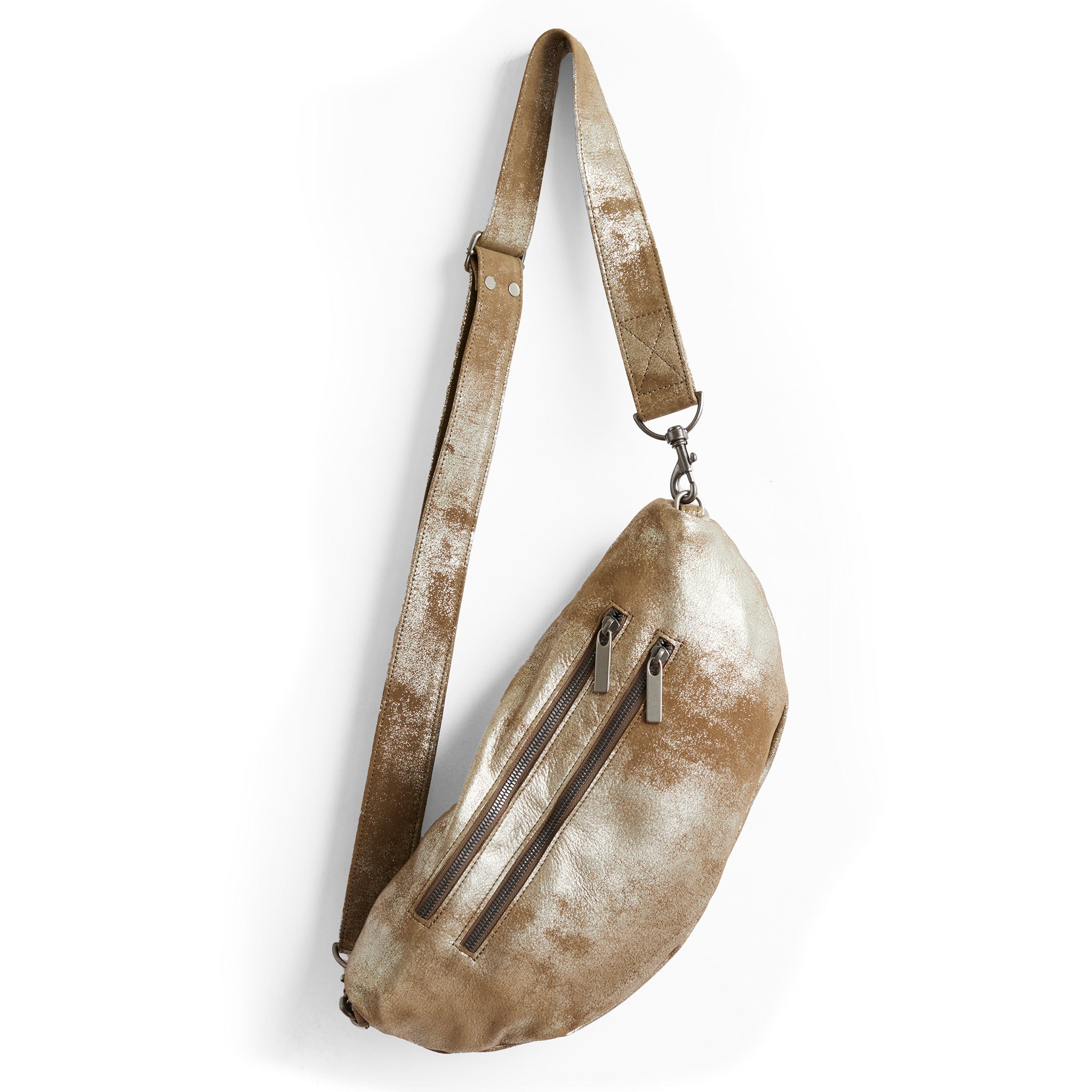 lissa in double gilded mink, showcasing back zippered pockets