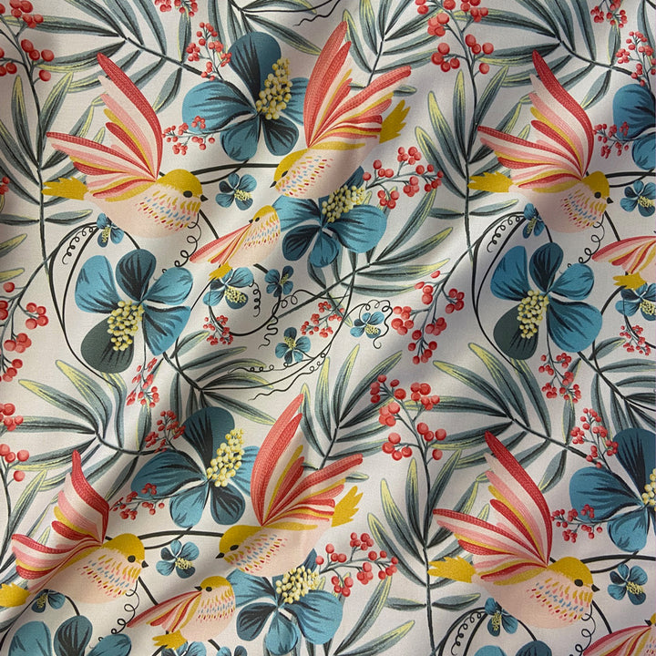 berries & birds | cotton sateen | vault premium