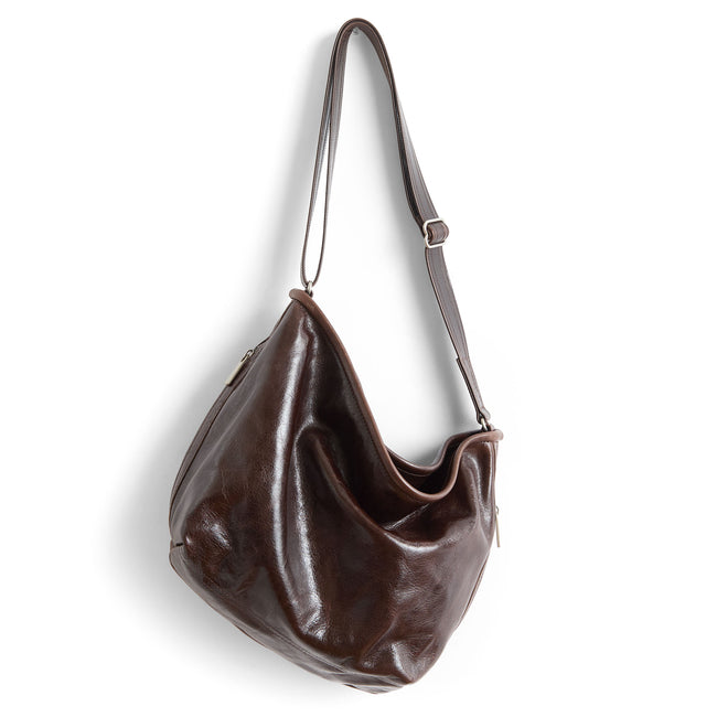 mahogany | boho double zip east west size large in mahogany