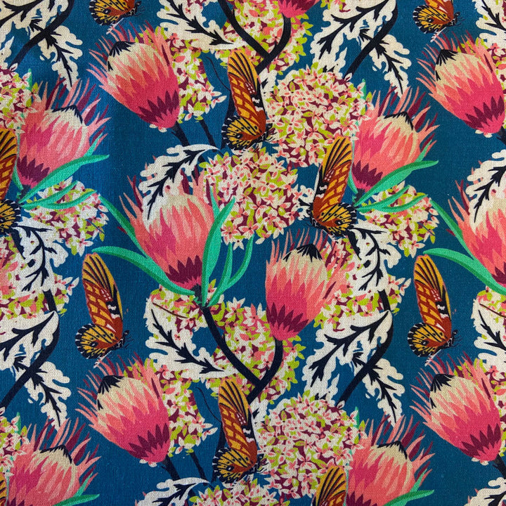 butterfly blue | swatch | linen blend