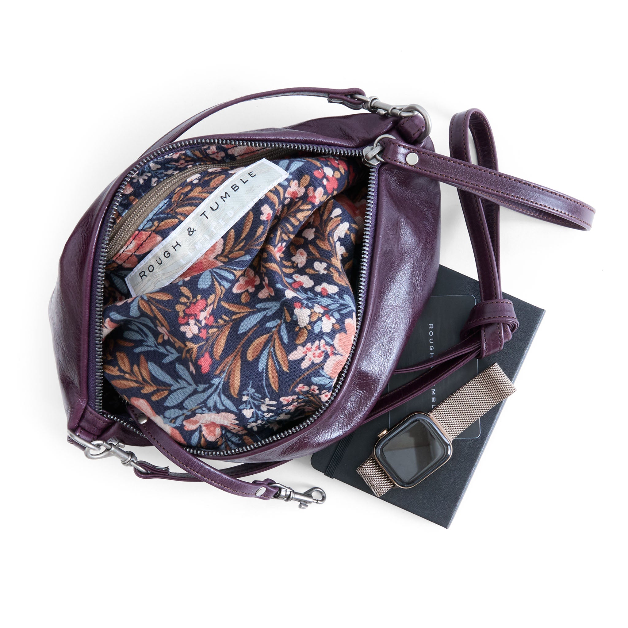 covet in aubergine, showcasing interior butterflies in the garden lining