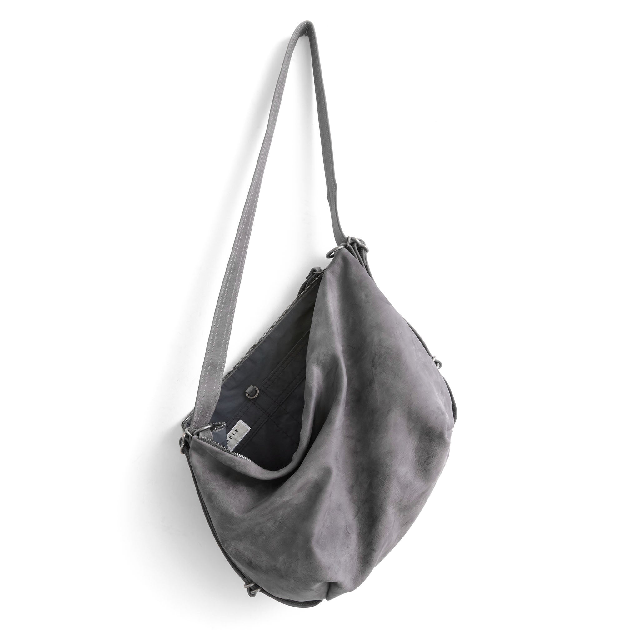 duffel size medium in original granite, showcasing interior core grey lining