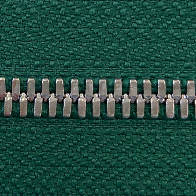 emerald | nickel | zipper swatch