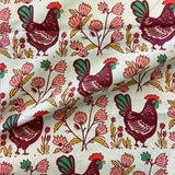 hens in the garden | linen blend | limited vault