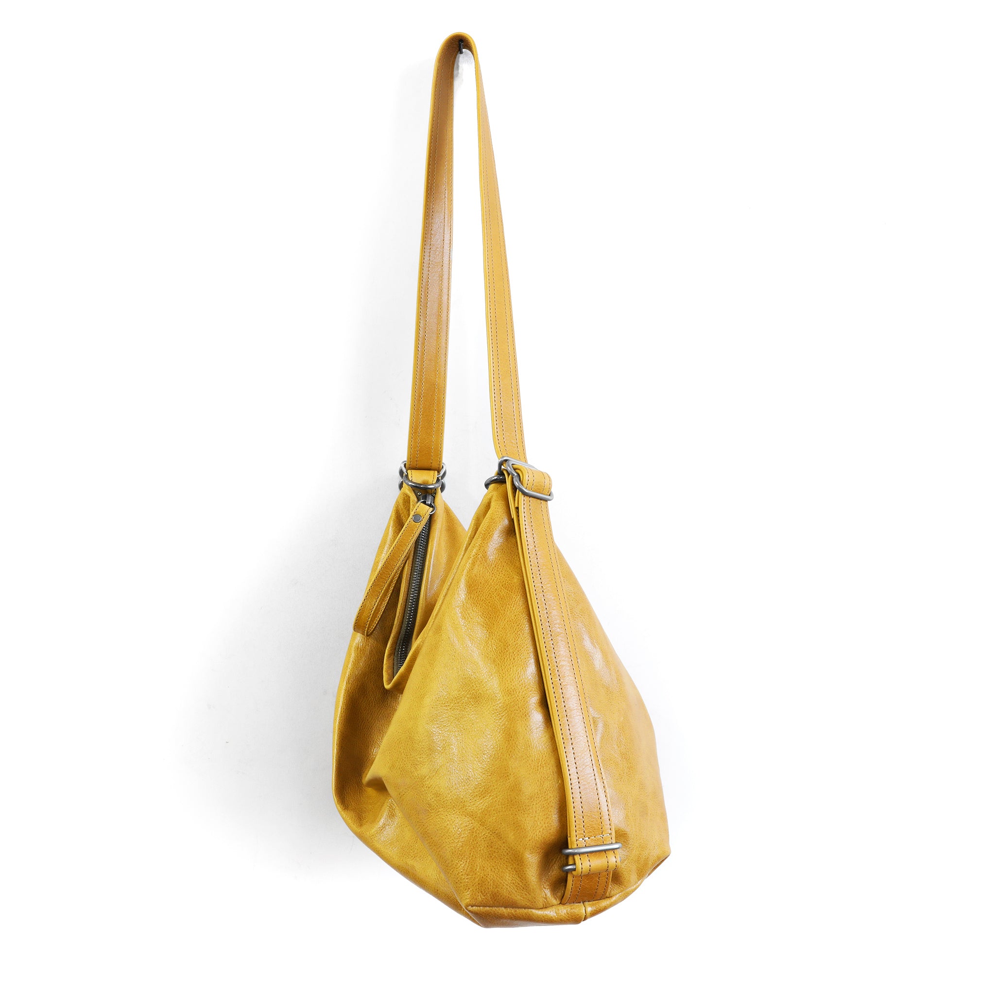 hobo pack original, size medium shown, in goldenrod showing low-profile strap