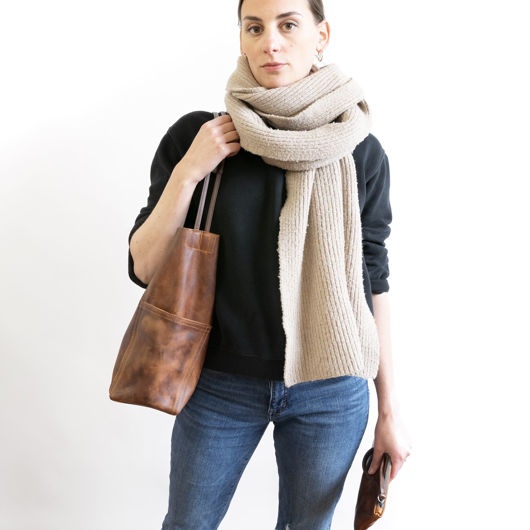 kirigami set in pure saddle and vintage brown