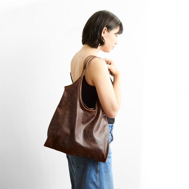 bourbon + cognac | envelope tote in bourbon