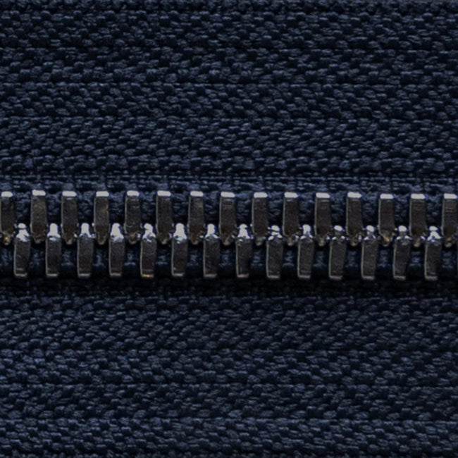 midnight navy | nickel | zipper swatch