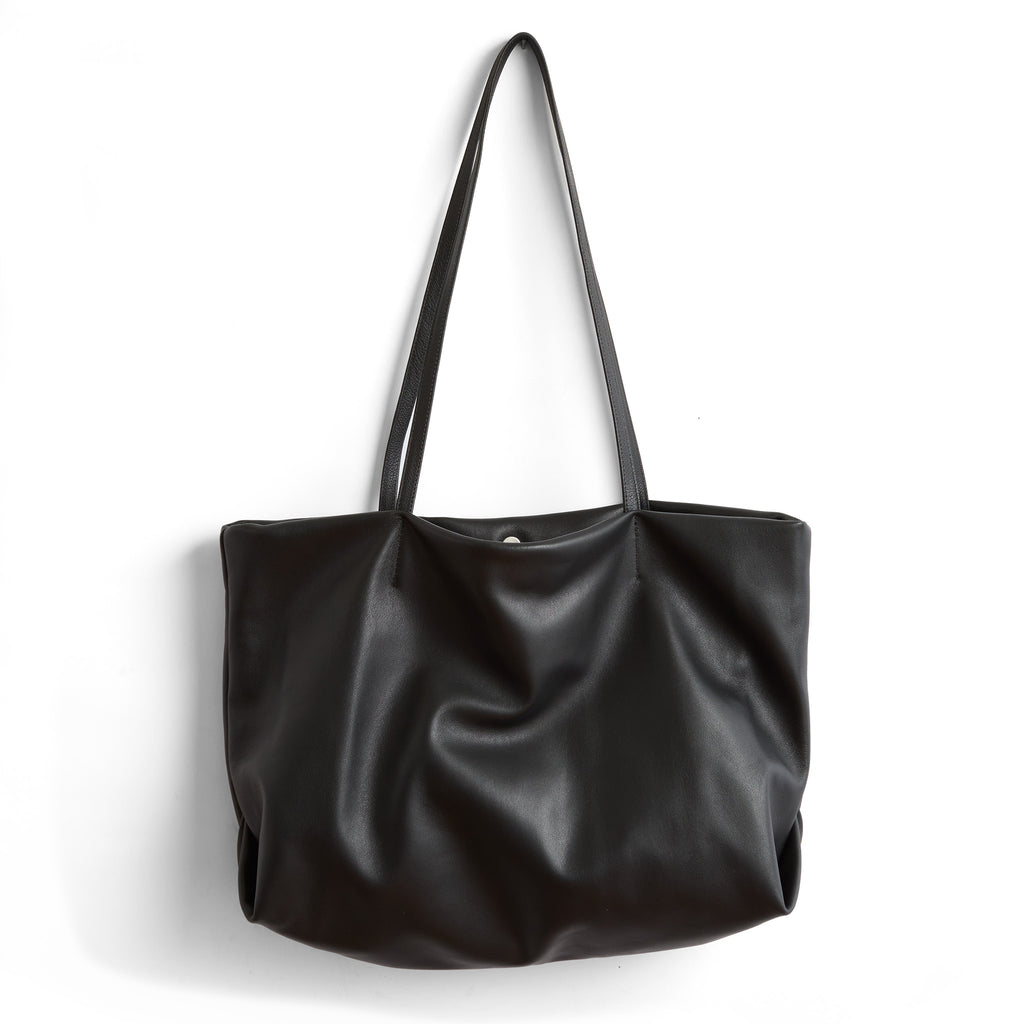 brooklyn tote in plonge black