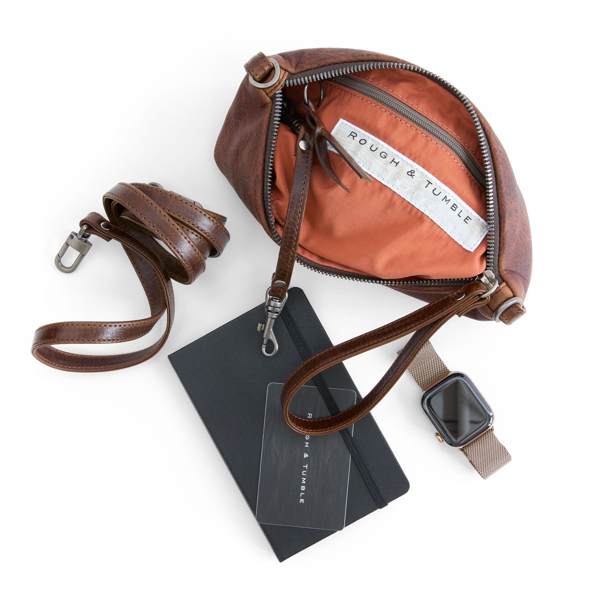 small pinched bottom traveler in fuentes, showcasing interior cider lining