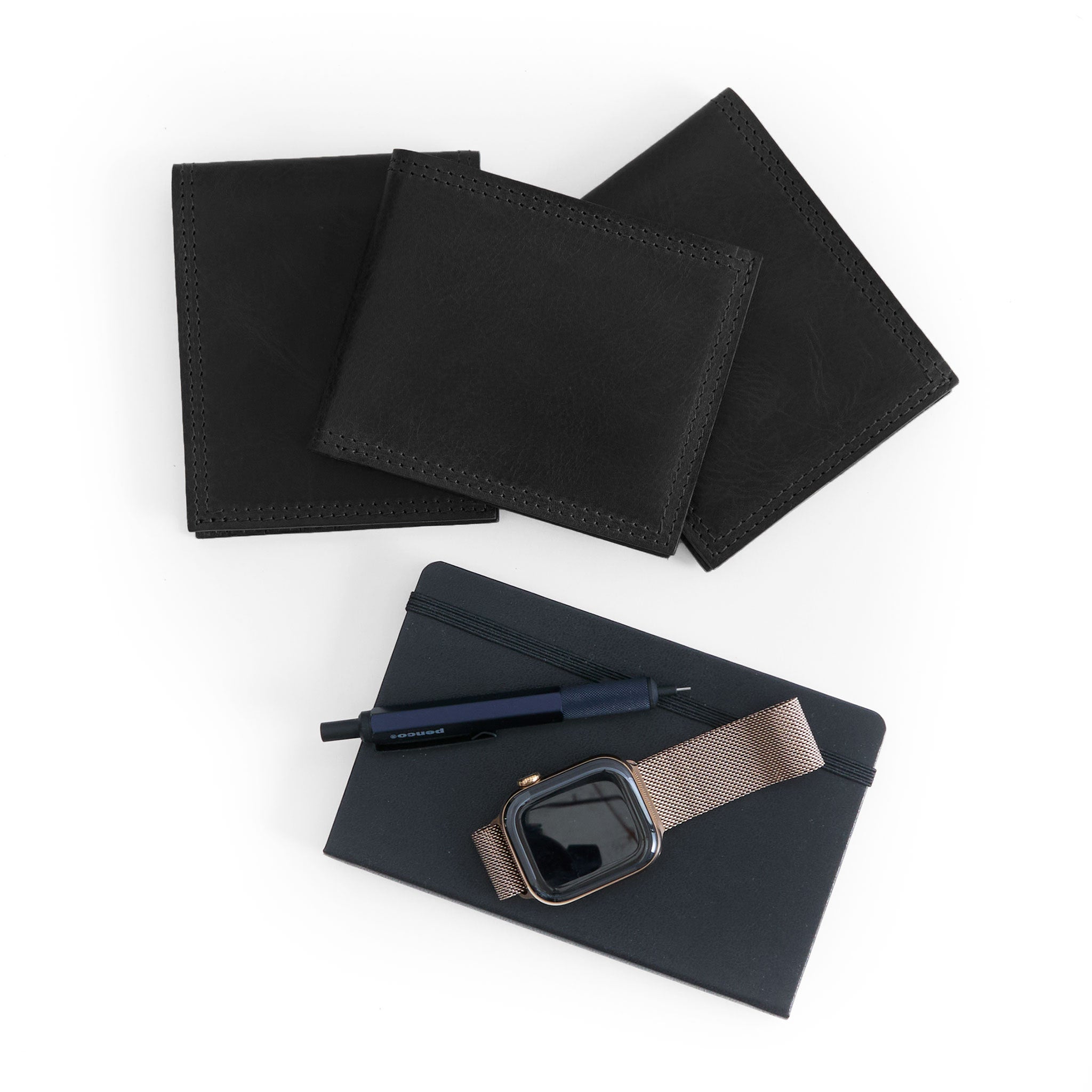 bifold wallet in pure black