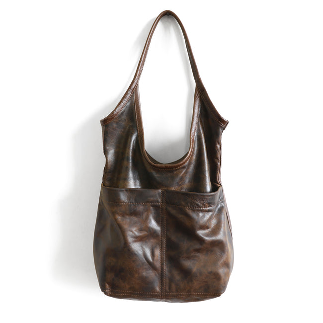 rustic pecan + vintage brown | tux sling medium in rustic pecan and vintage brown