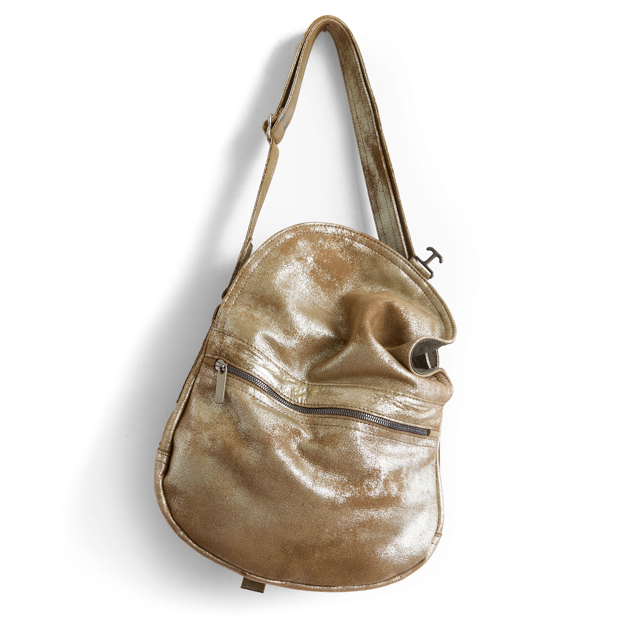 1903 E+W size medium in double gilded mink, showcasing back zippered pocket