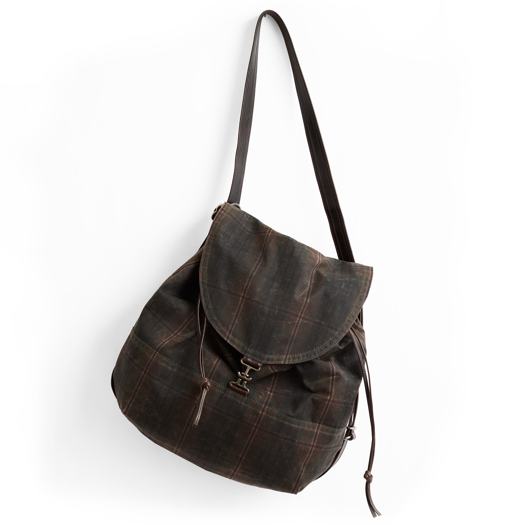 large 1904 in plaid waxed canvas + mahogany