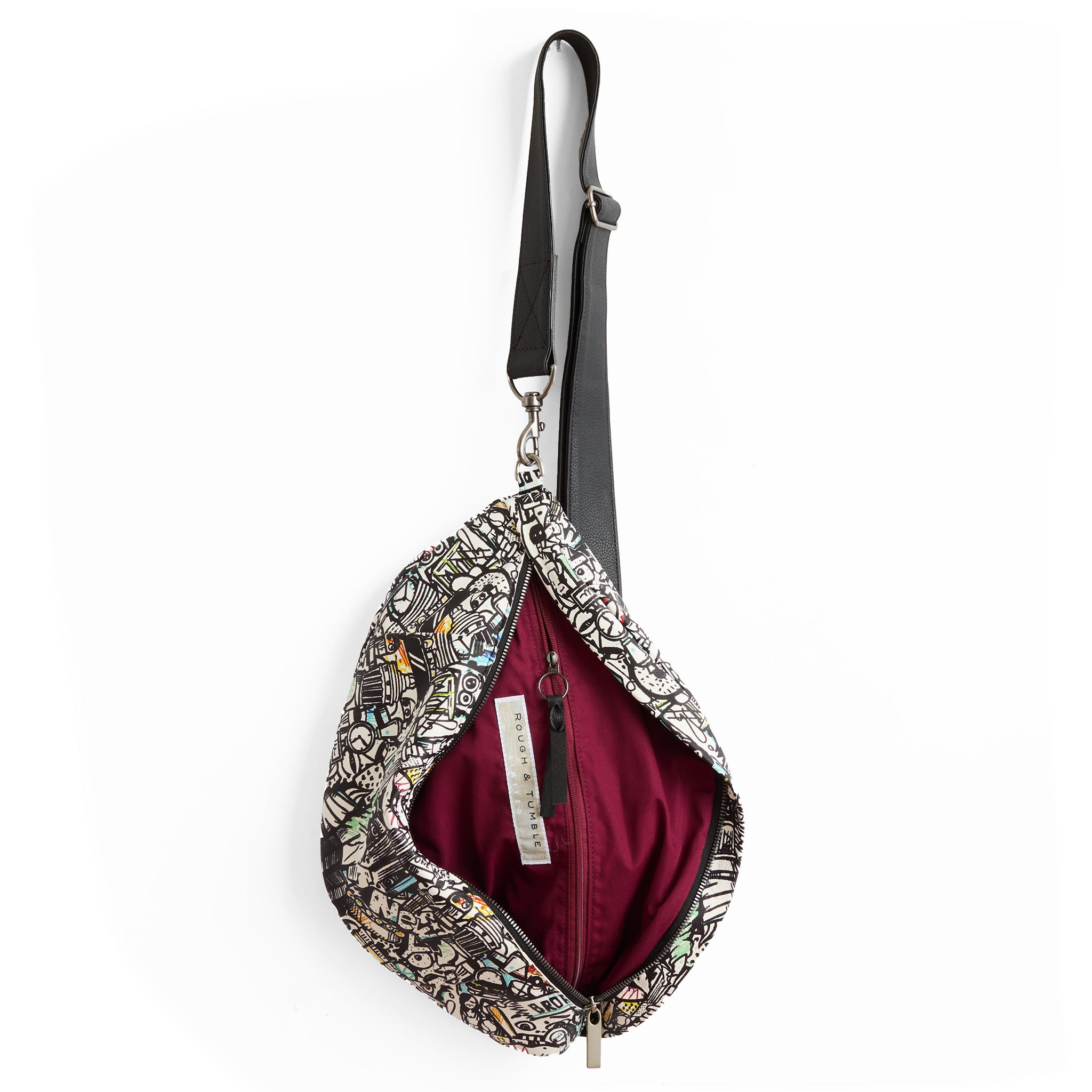 lissa in NY graphic lamb, showcasing interior garnet lining