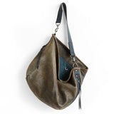 kerry blue lamb + black | large boho double zip in kerry blue