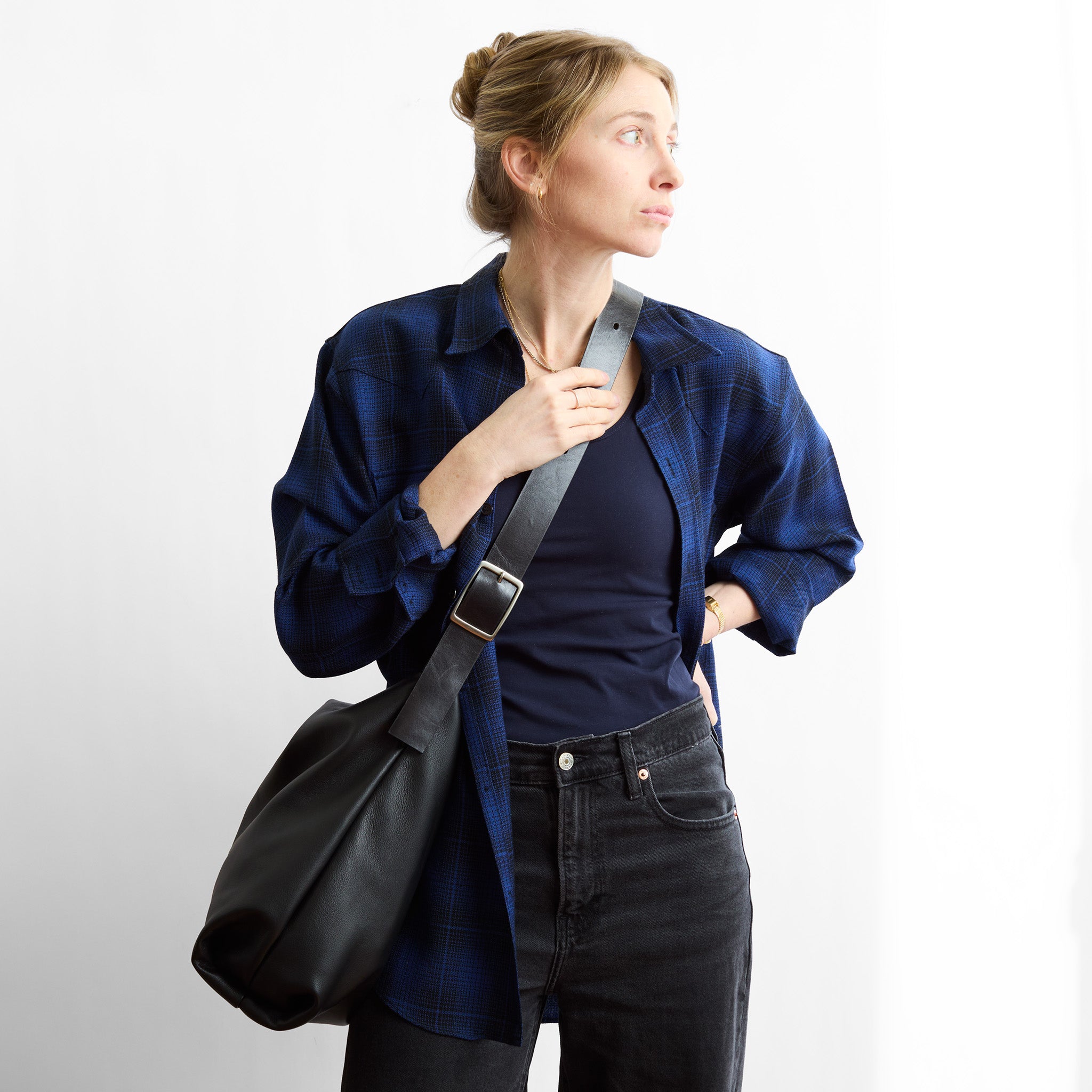 XL central boho in plonge black