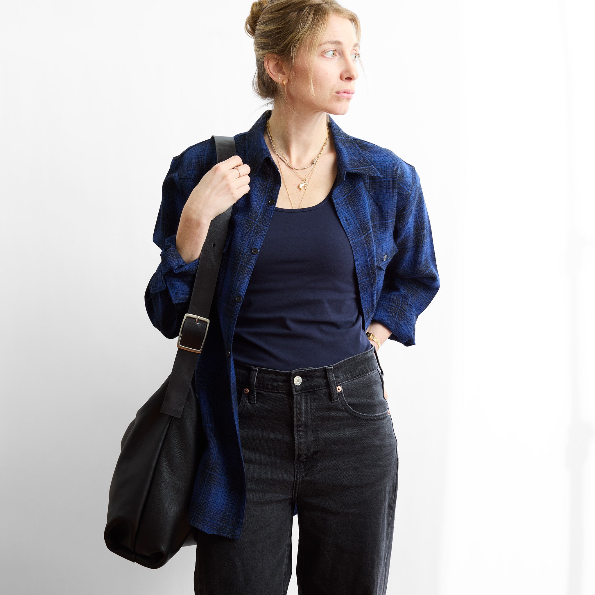 XL central boho in plonge black