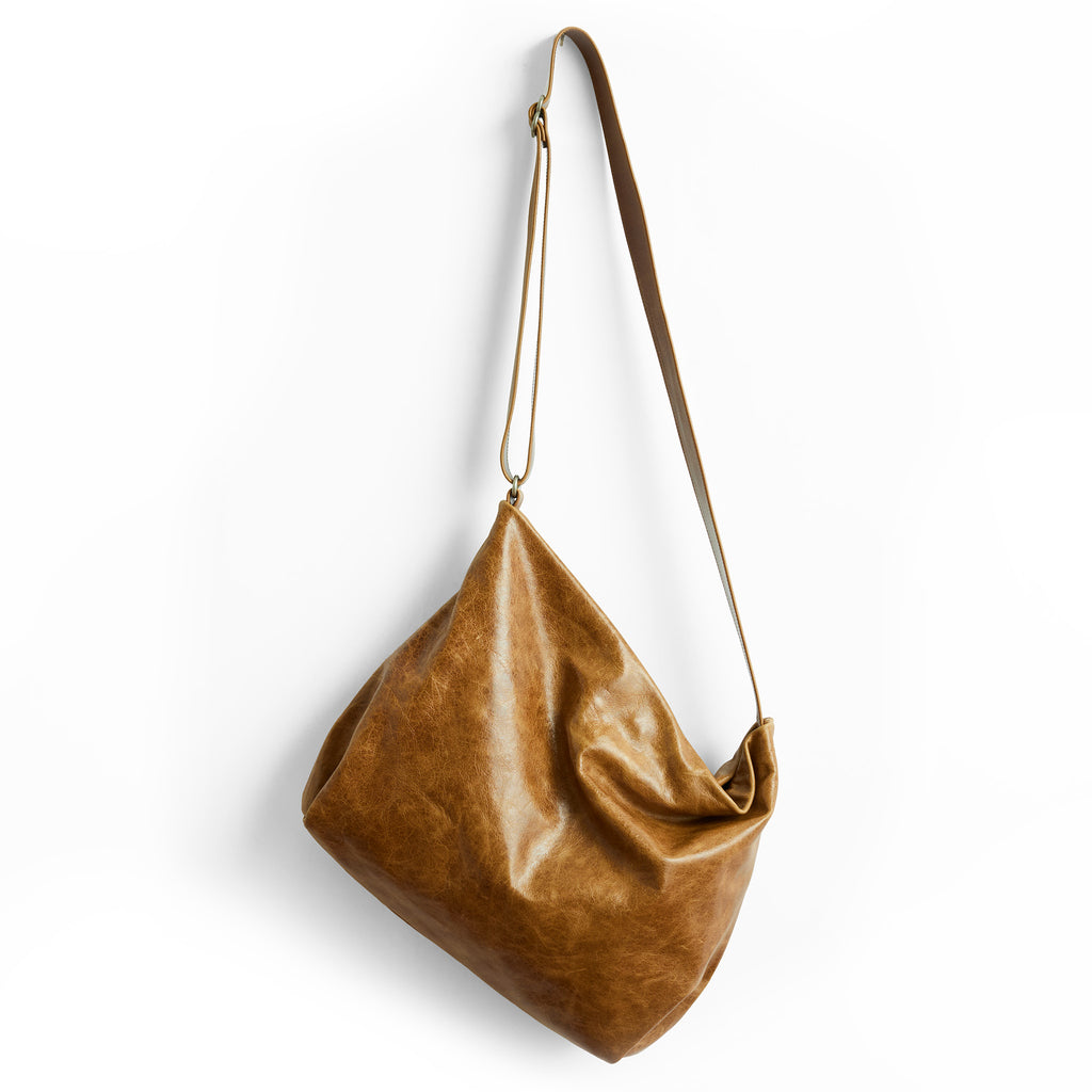 large central boho crossbody in light saddle