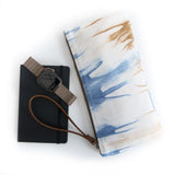 blue canyon + vintage brown | clutch in blue canyon