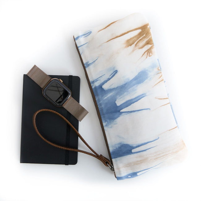 blue canyon + vintage brown | clutch in blue canyon