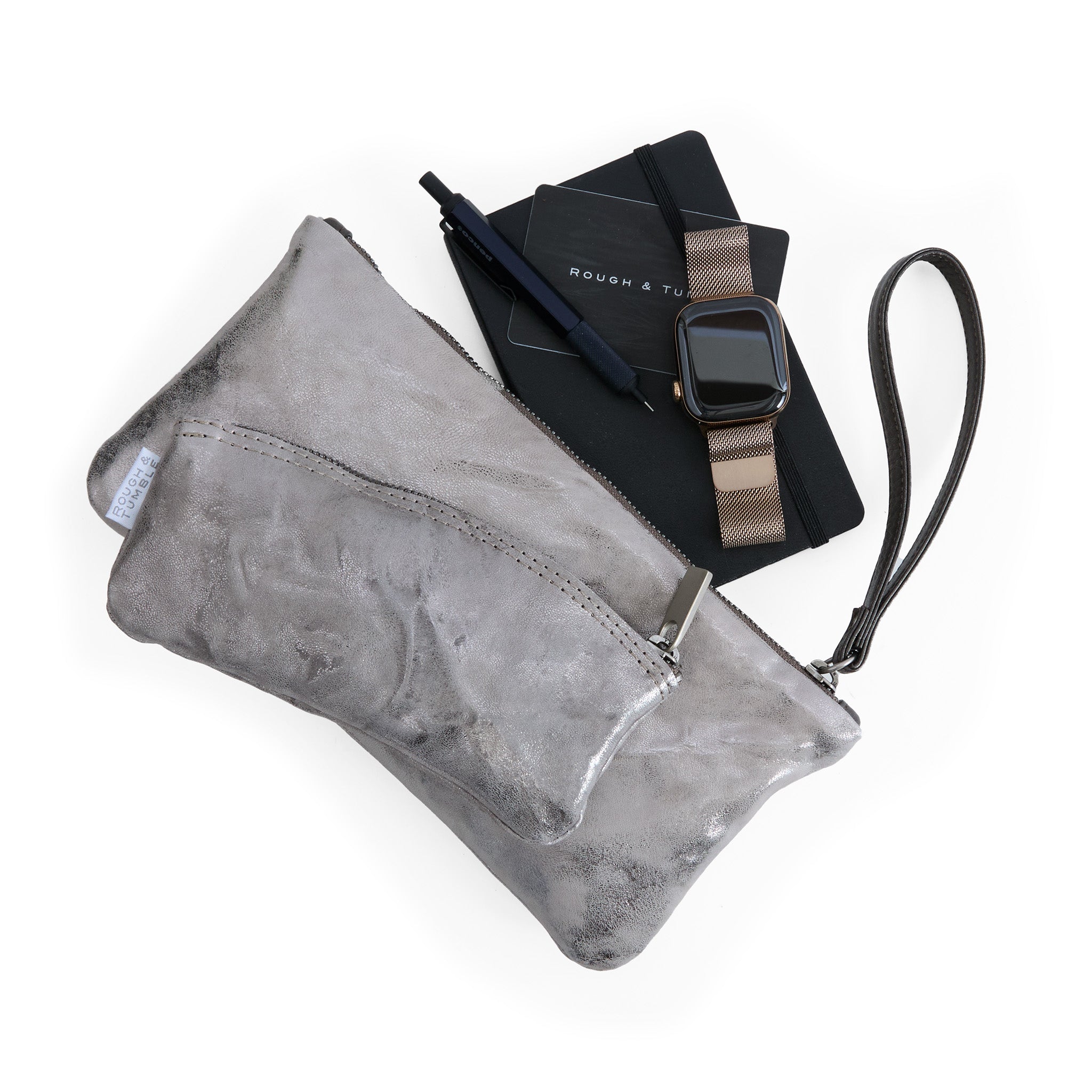 stylo in rough pearl, featuring clutch in rough pearl