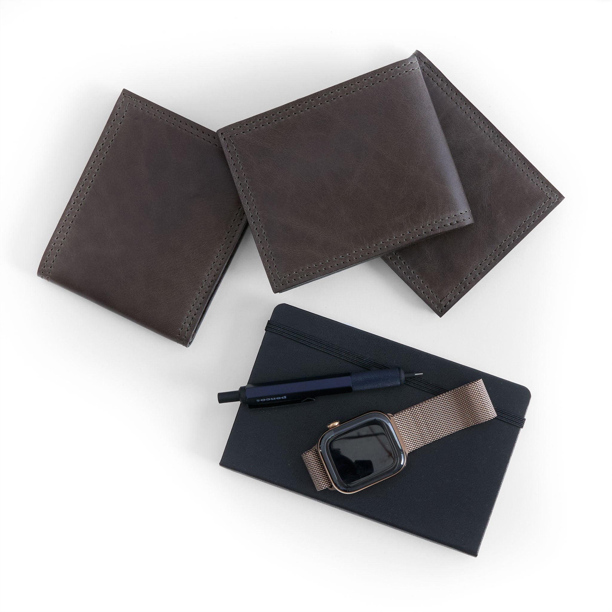 bifold wallet in premium truffle